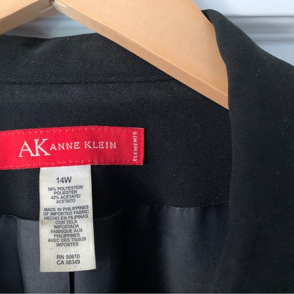 Anne Klein black lightweight tailored suiting US14W - Picture 3 of 4